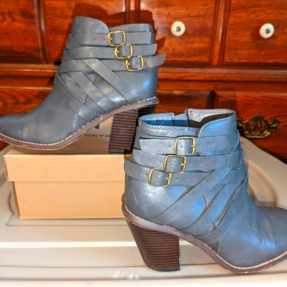 Journee Collection Triple Buckle Ankle Booties